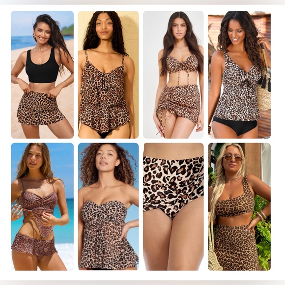 Chic Leopard Print Tankini Skirt Set - Picture 13 of 13